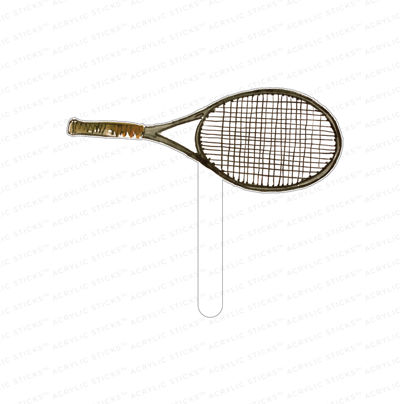 TENNIS RACQUET ACRYLIC CAKE TOPPER
