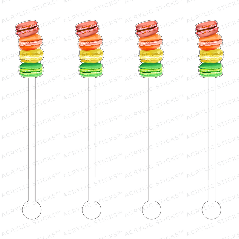 CITRUS MACARONS ACRYLIC STIR STICKS