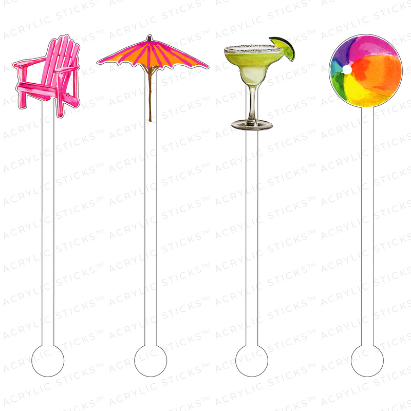 MEET ME AT THE POOL ACRYLIC STIR STICKS COMBO