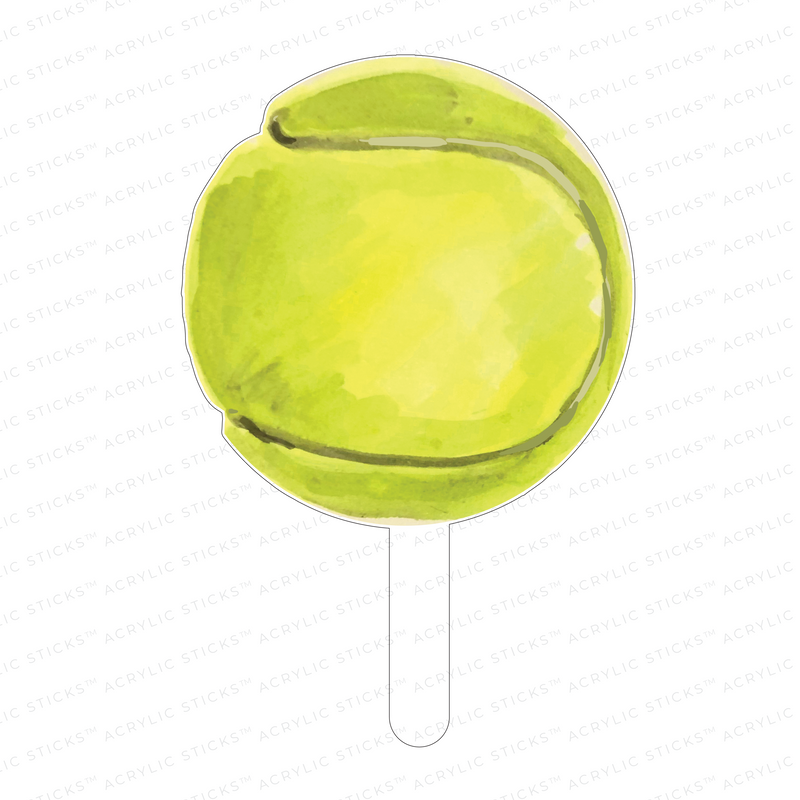 TENNIS BALL ACRYLIC CAKE TOPPER