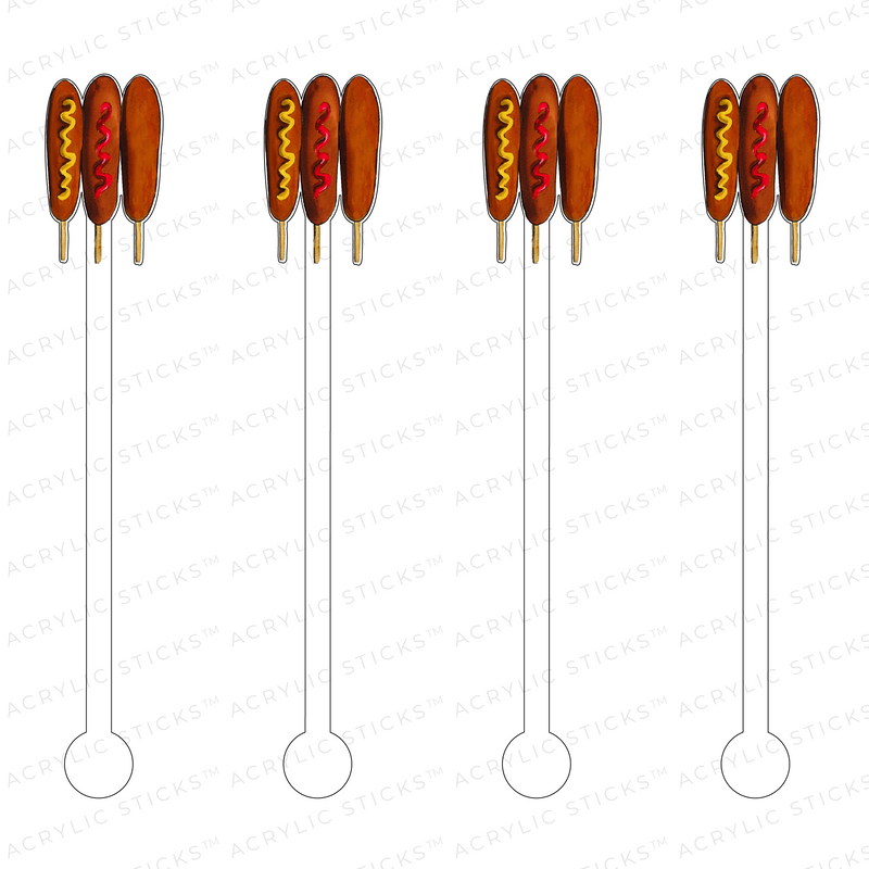 CORN DOG LOVERS ACRYLIC STIR STICKS
