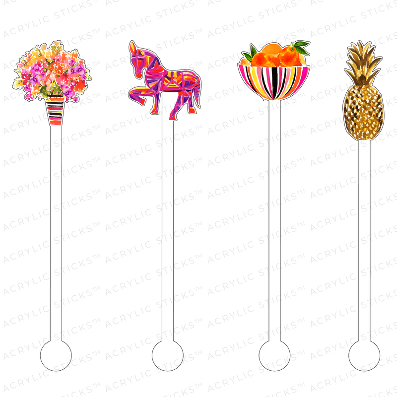 CITRUS SWANK ACRYLIC STIR STICKS COMBO