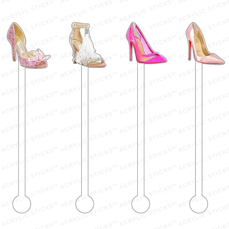 COUTURE FOOT PARTY ACRYLIC STIR STICKS COMBO