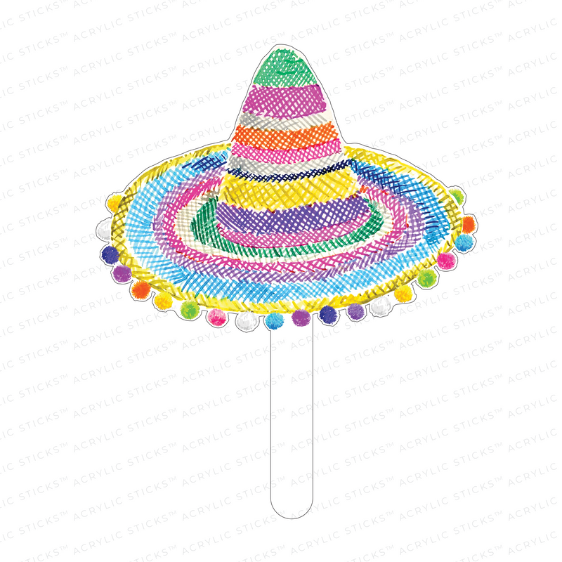 SOMBRERO HAT ACRYLIC CAKE TOPPER