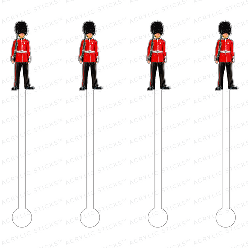 BRITISH GUARD ACRYLIC STIR STICKS (2 STYLE OPTIONS)