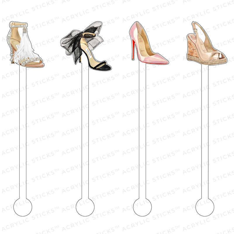 COUTURE HEELS ACRYLIC STIR STICKS COMBO