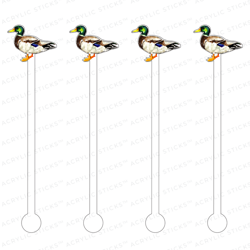 MALLARD DUCK ACRYLIC STIR STICKS
