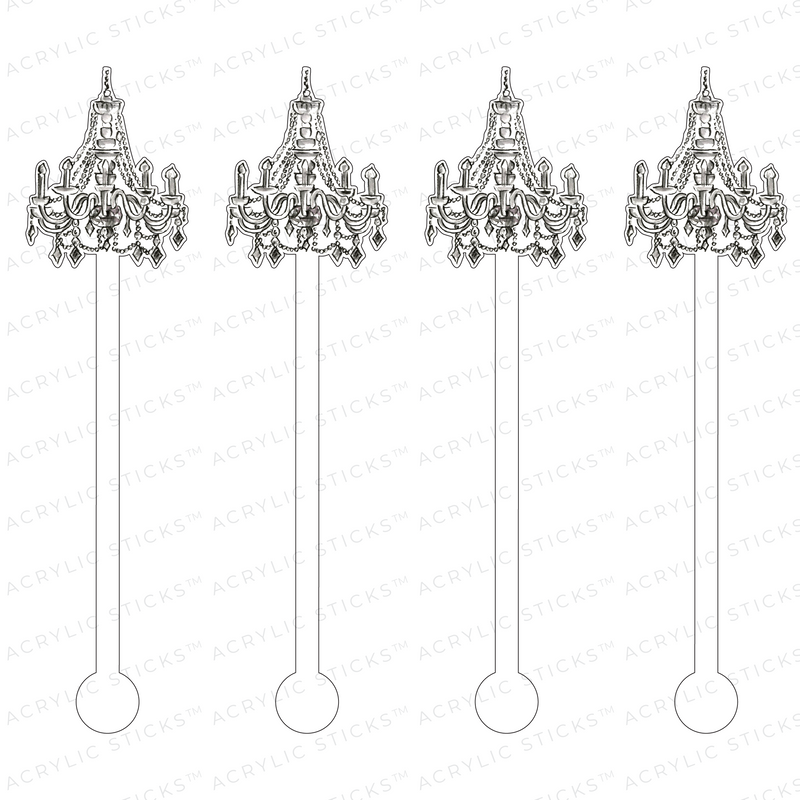 CRYSTAL CHANDELIER ACRYLIC STIR STICKS