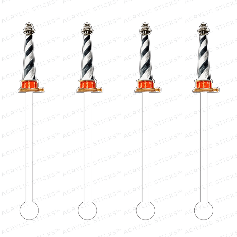CAPE HATTERAS LIGHTHOUSE ACRYLIC STIR STICKS