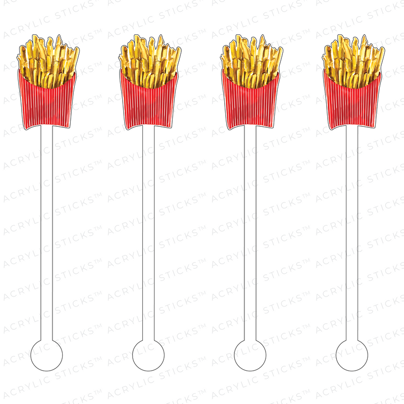 FRENCH FRIES ACRYLIC STIR STICKS