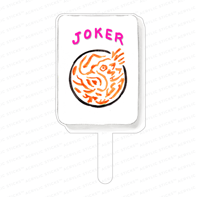 MAHJONG JOKER TILE ACRYLIC CAKE TOPPER