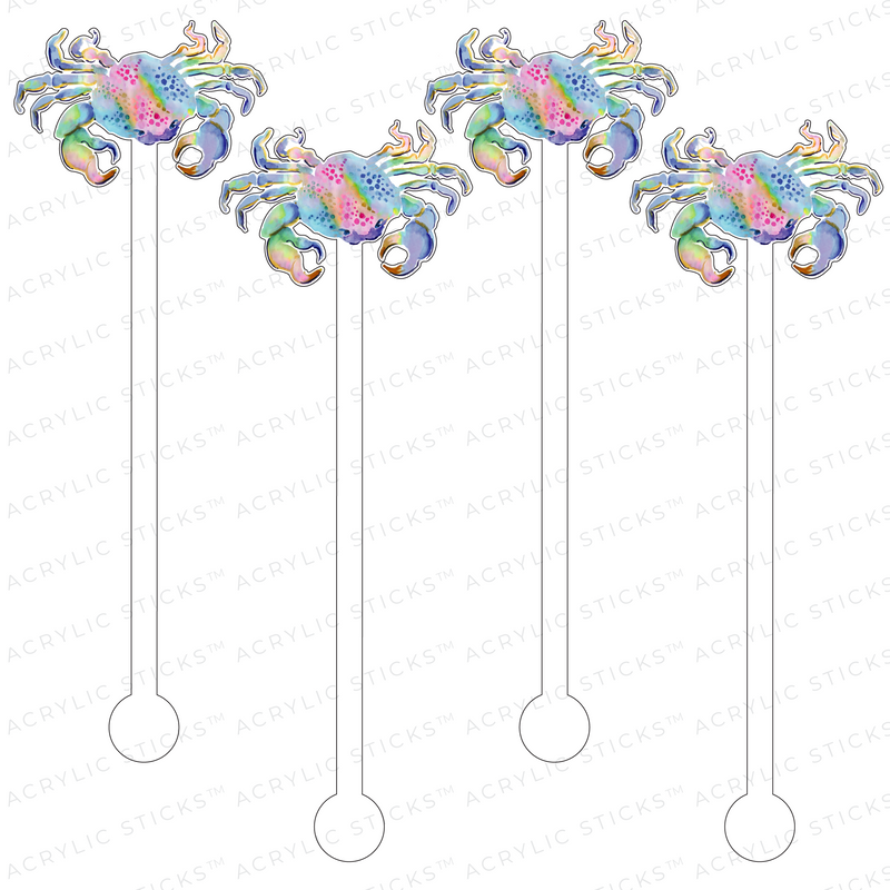CANCER CRAB ACRYLIC STIR STICKS