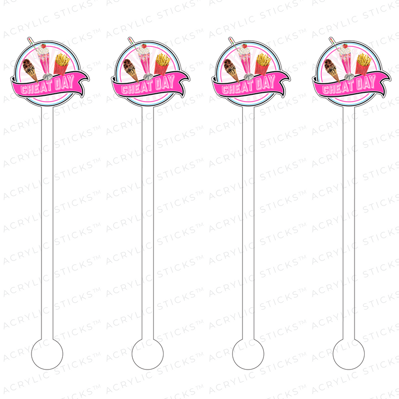 CHEAT DAY ACRYLIC STIR STICKS