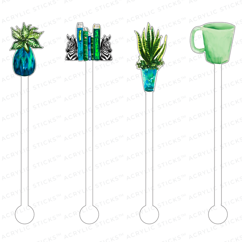 EMERALD HOME ACCESSORIES ACRYLIC STIR STICKS COMBO