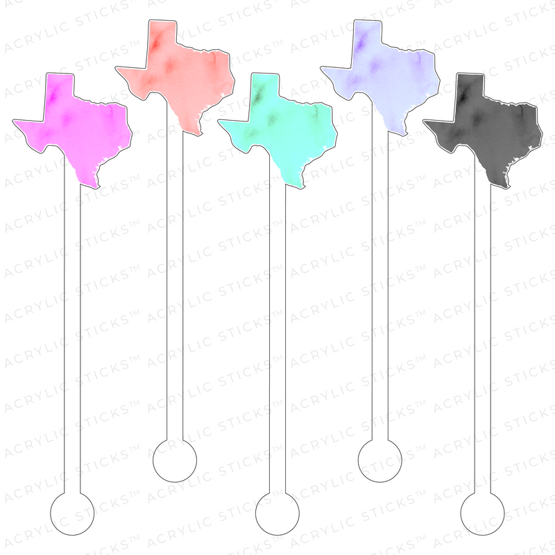 COLOR ME TEXAS ACRYLIC STIR STICKS COMBO