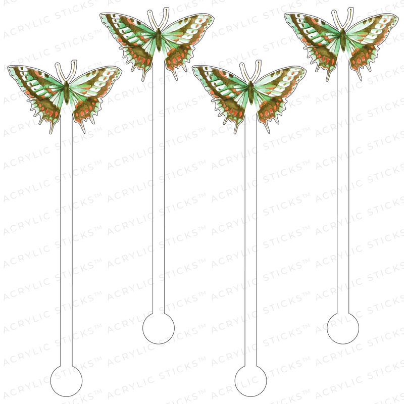 BOBBY SAGE BUTTERFLY ACRYLIC STIR STICKS