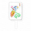 MAHJONG BIRD TILE ACRYLIC CAKE TOPPER