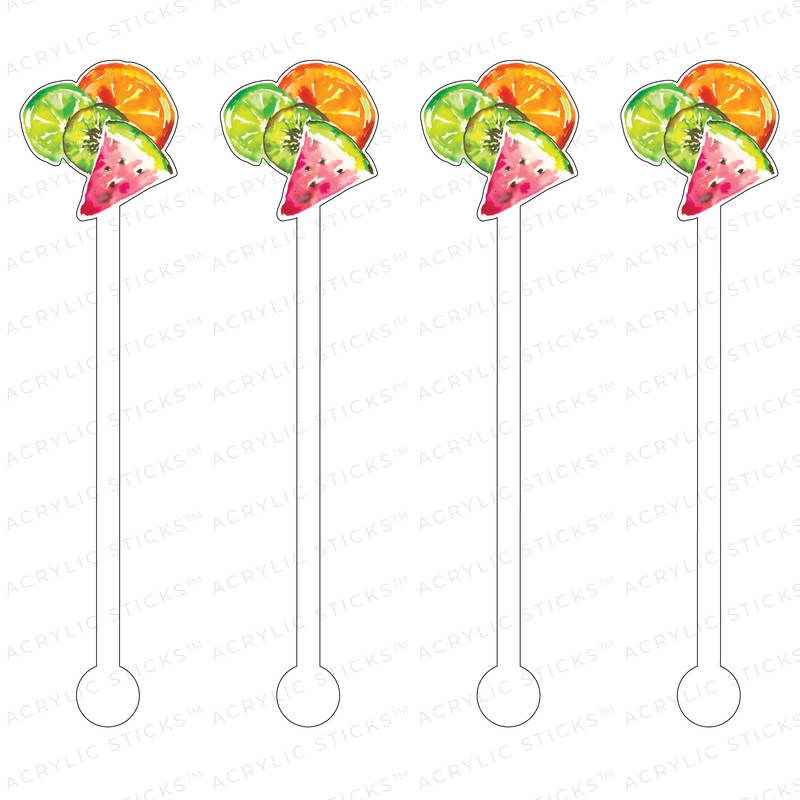 FRUITY CLUSTER ACRYLIC STIR STICKS