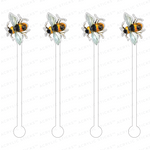 BUMBLEBEE SIDE PROFILE ACRYLIC STIR STICKS