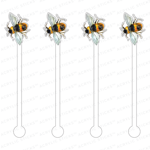 BUMBLEBEE SIDE PROFILE ACRYLIC STIR STICKS