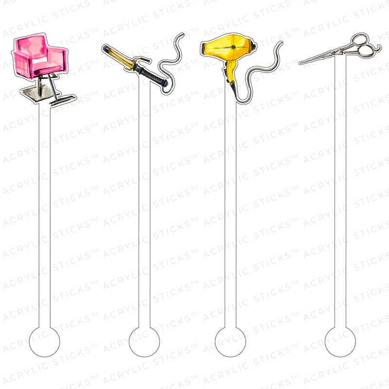 HAIR STYLIST ACRYLIC STIR STICKS COMBO