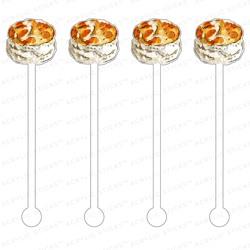 HOMEMADE SOUTHERN BISCUIT ACRYLIC STIR STICKS