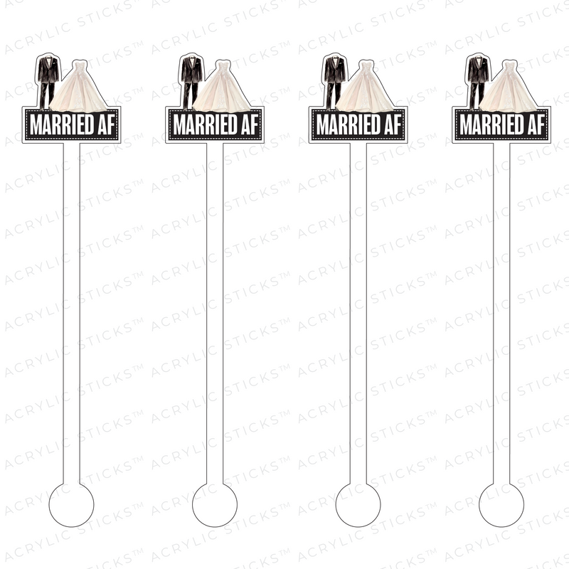 MARRIED AF ACRYLIC STIR STICKS