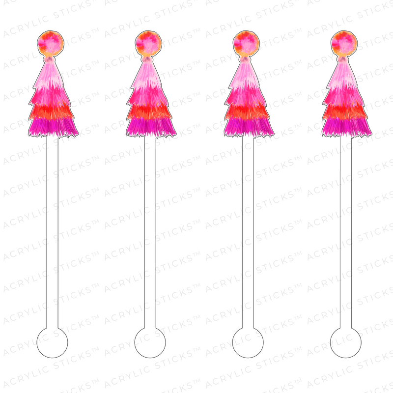 FASHION TASSEL ACRYLIC STIR STICKS