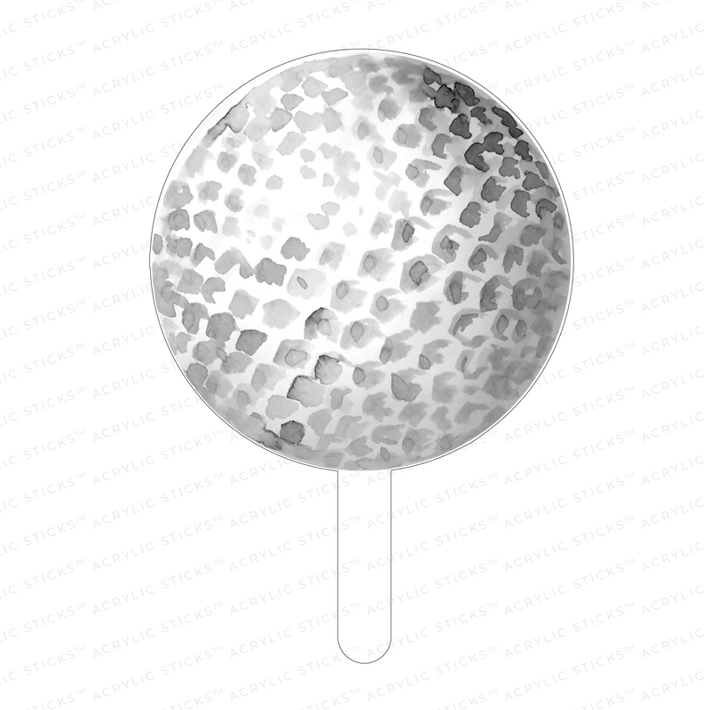 GOLF BALL ACRYLIC CAKE TOPPER