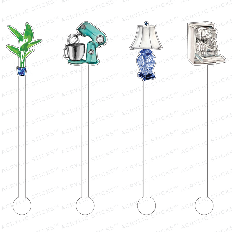 HAPPY HOUSEWARMING ACRYLIC STIR STICKS COMBO