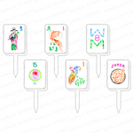LET'S PLAY MAHJONG ACRYLIC PARTY PIK STICKS COMBO