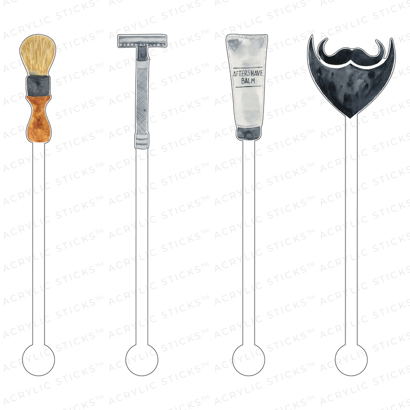 SHAVE SHOP ACRYLIC STIR STICKS COMBO