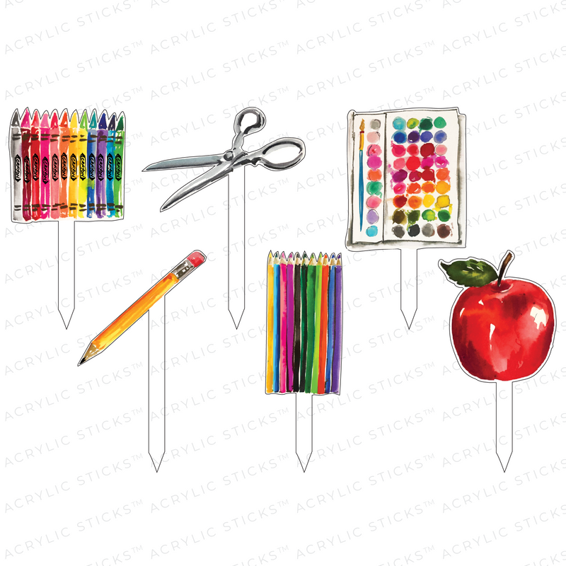 TEACHER'S PET ACRYLIC PARTY PIK STICKS COMBO
