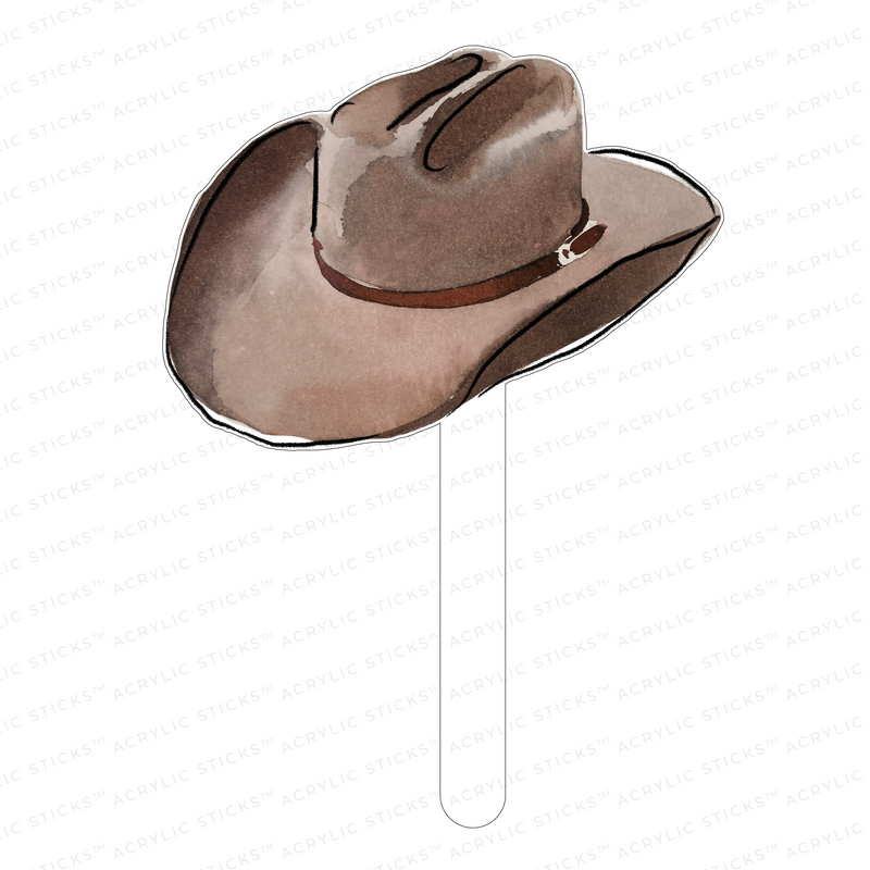 COWBOY HAT ACRYLIC CAKE TOPPER