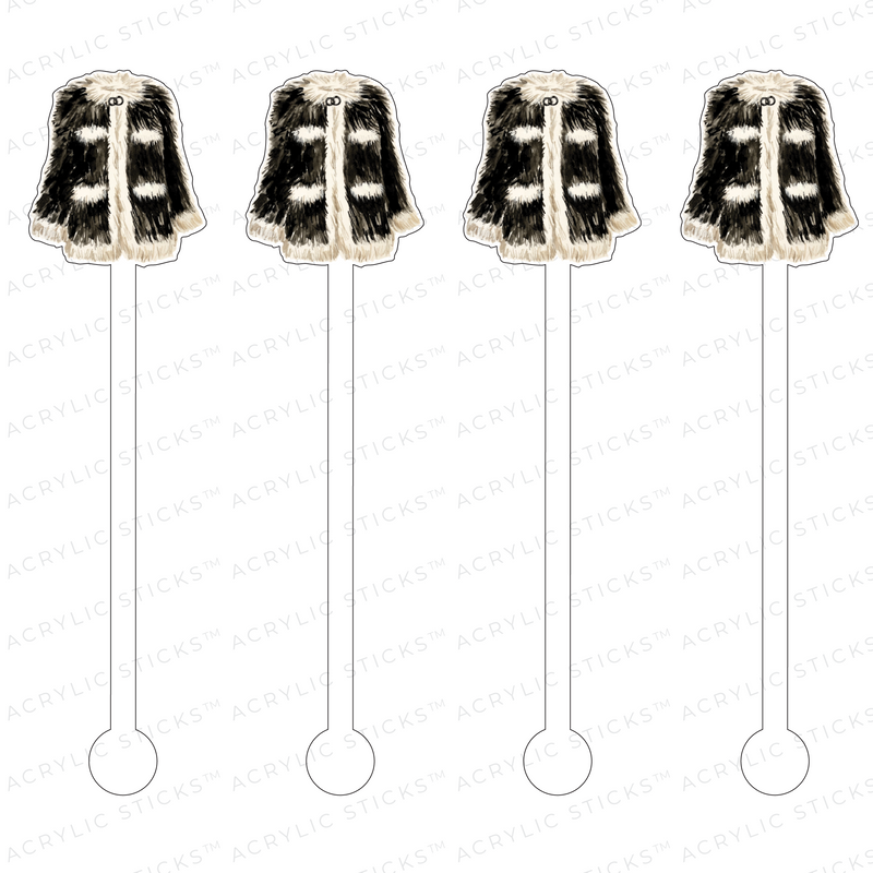 FUR COAT ACRYLIC STIR STICKS