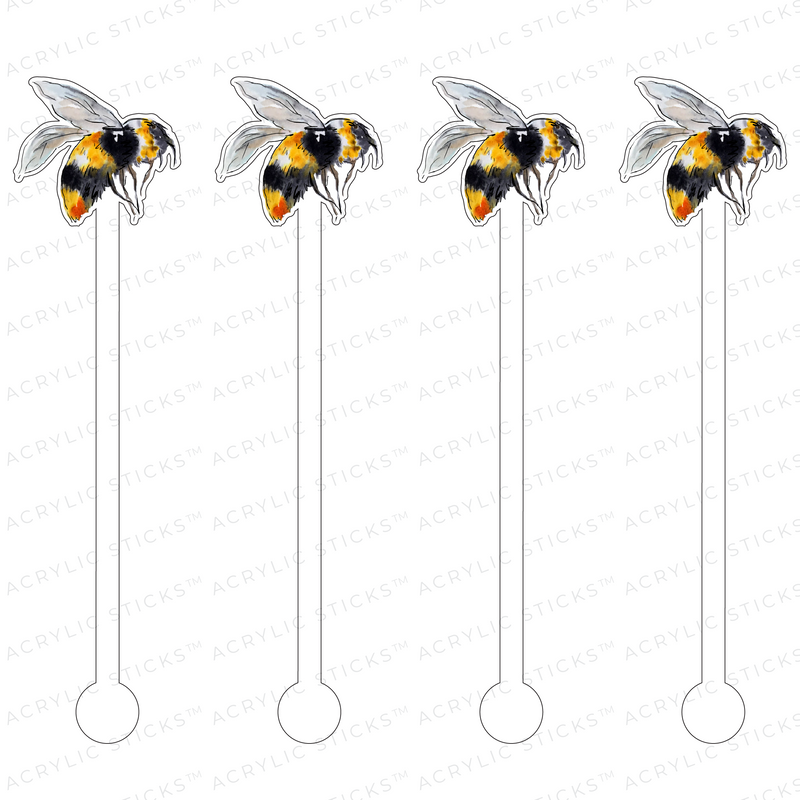 BUSY LITTLE BEE ACRYLIC STIR STICKS