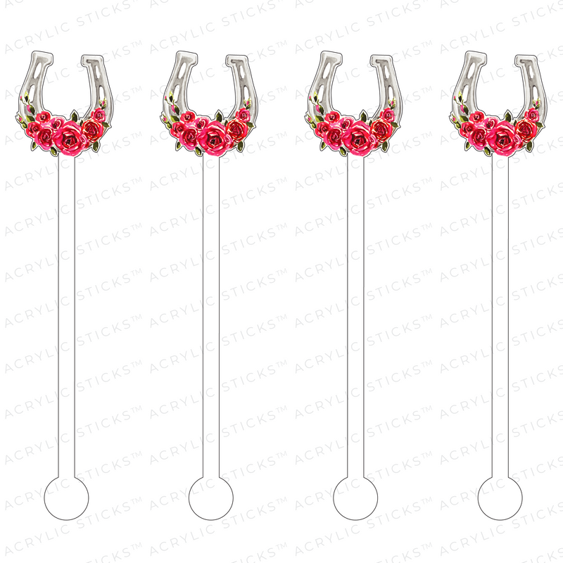 DERBY HORSESHOE ACRYLIC STIR STICKS
