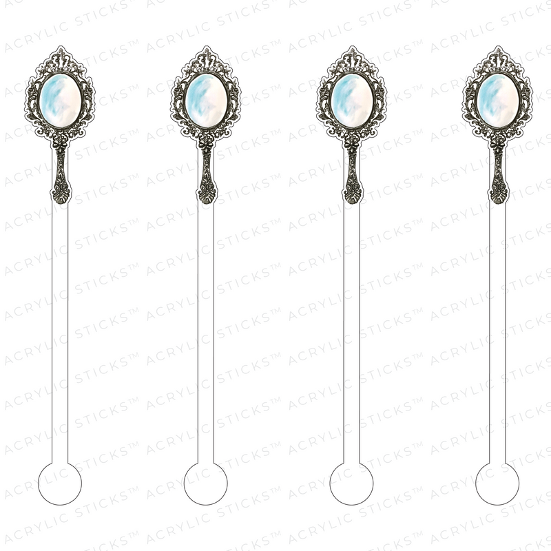 HAND MIRROR ACRYLIC STIR STICKS