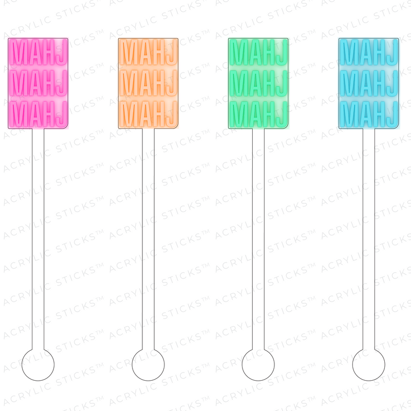 COLORFUL MAHJ ACRYLIC STIR STICKS COMBO