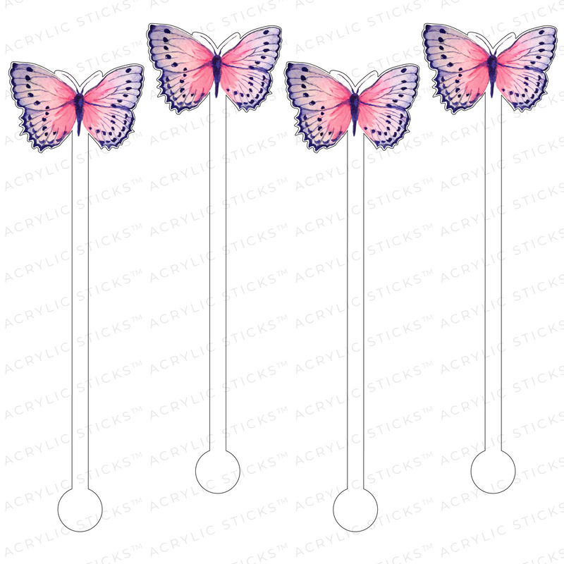 CAITLIN BUTTERFLY ACRYLIC STIR STICKS