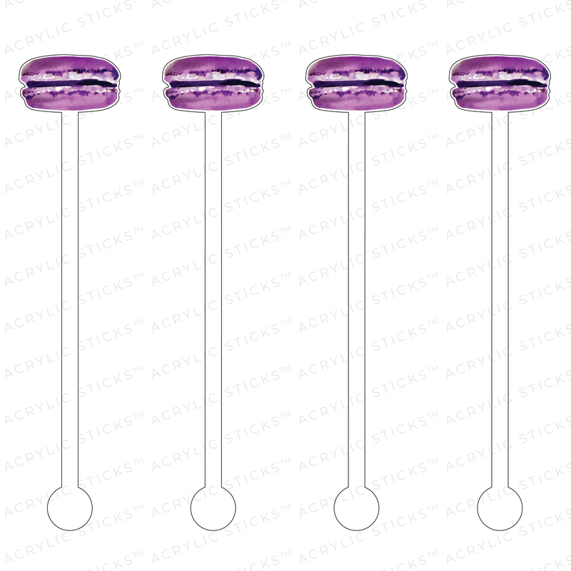 LAVENDER MACARON ACRYLIC STIR STICKS