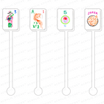 LET'S PLAY MAHJONG ACRYLIC STIR STICKS COMBO