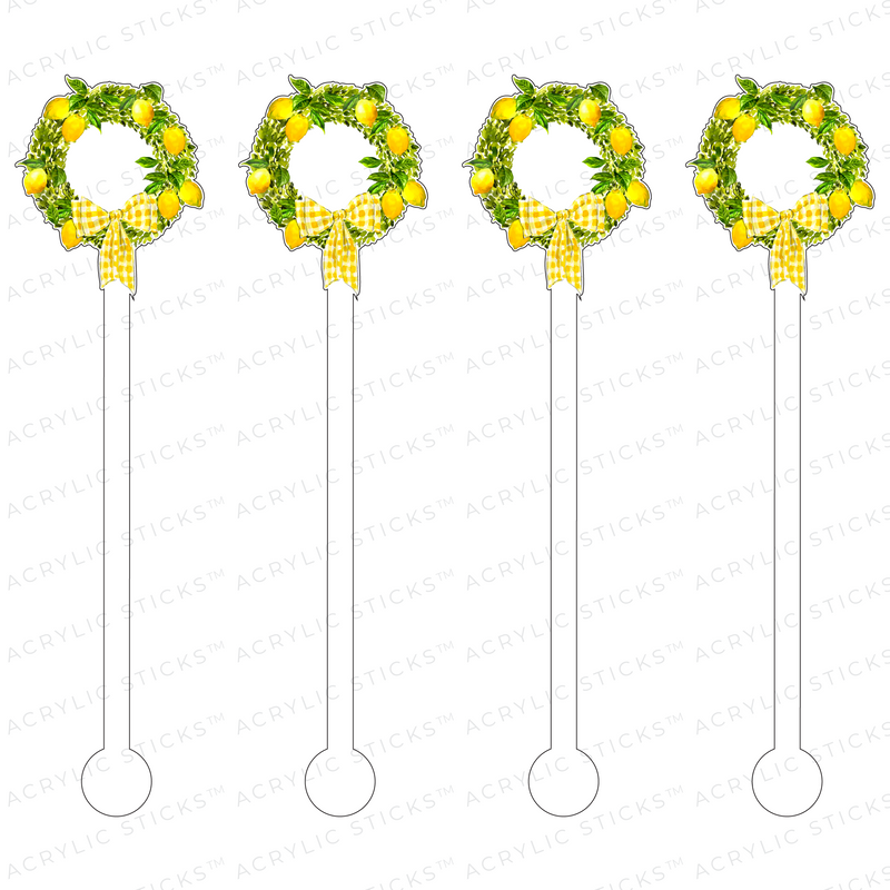 LOVER OF LEMONS WREATH ACRYLIC STIR STICKS