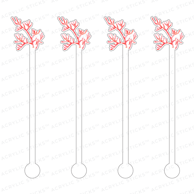 CORAL REEF ACRYLIC STIR STICKS