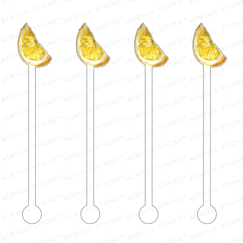 LEMON SLICE ACRYLIC STIR STICKS