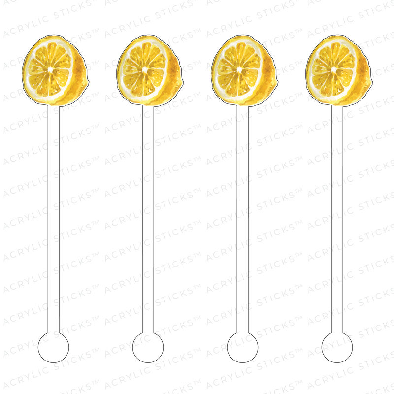 LEMON WEDGE ACRYLIC STIR STICKS