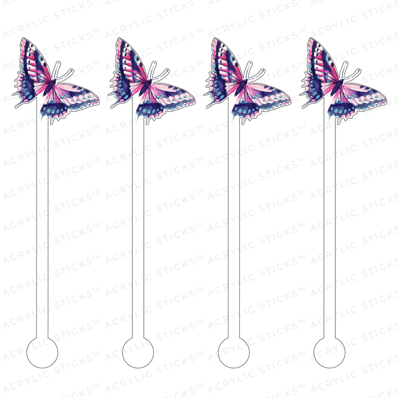 CHLOE BUTTERFLY ACRYLIC STIR STICKS