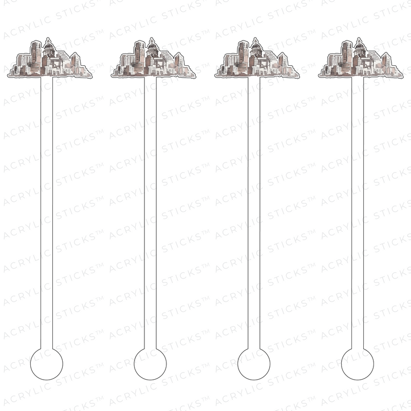 AUSTIN SKYLINE ACRYLIC STIR STICKS