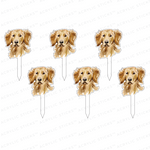 GOLDEN RETRIEVER ACRYLIC PARTY PIK STICKS