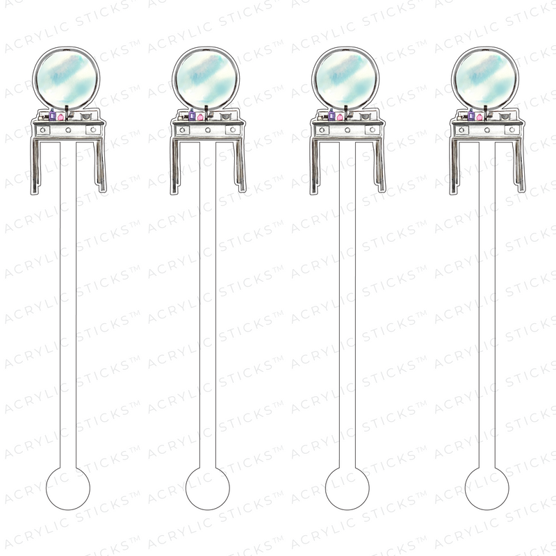 MIRROR VANITY ACRYLIC STIR STICKS